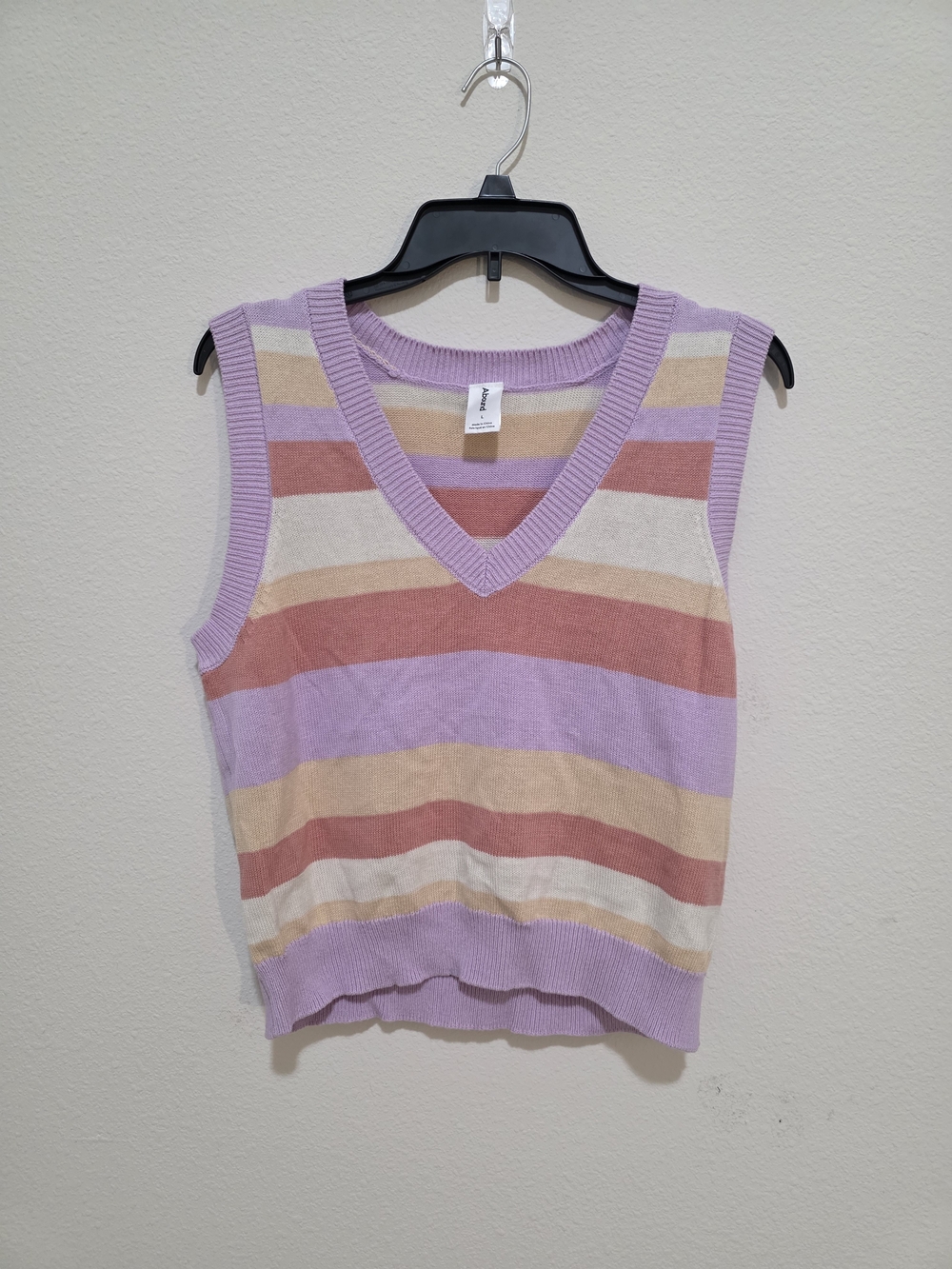 Abound Lavender Striped V-Neck Knit Tank